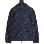 Burberry War Horse Embroidered Check Reversible Zip Jacket