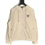 Prada Embroidered Logo Zip-Up Jacket