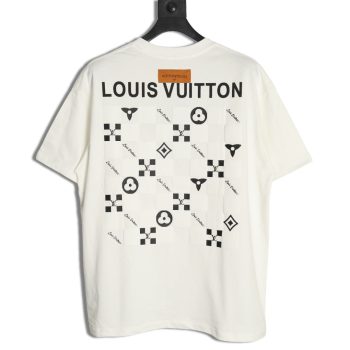 Louis Vuitton Back Checkerboard Short Sleeve T-Shirt
