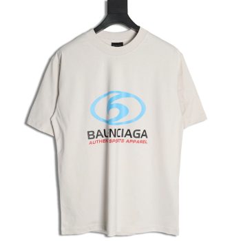 Balenciaga LOGO vertical cracked print short-sleeved T-shirt