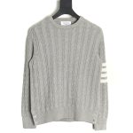 Thom Browne Four-Panel Cable Crewneck Sweater TSK1
