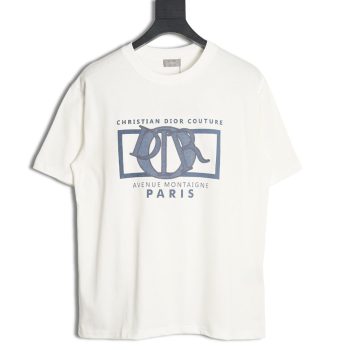 Dior patch embroidered lettering short sleeves