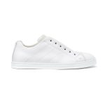Fendi Leather Slip Ons White Brown