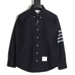 Thom Browne Classic Four Bar Flannel Shirt