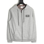 Burberry silicone logo-lined check hooded jacket