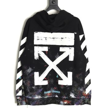 off-white starry sky fireworks splash ink zipper sweatshirt TSK1