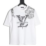 Louis Vuitton ink smudged letters printed short sleeves