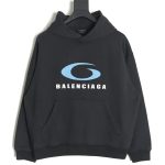 Balenciaga Blue Ring Print Hoodie