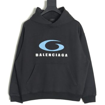 Balenciaga Blue Ring Print Hoodie