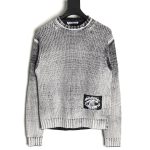 Acne distressed tie-dye crewneck sweater