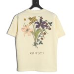 Gucci co-branded D limited full-print back print short sleeves
