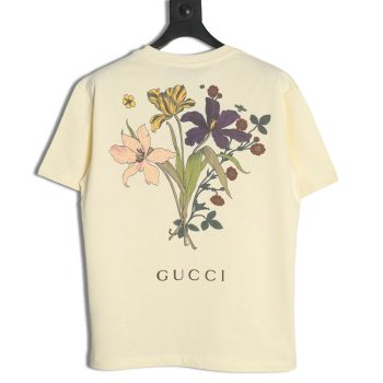Gucci co-branded D limited full-print back print short sleeves