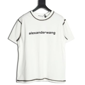 Alexander Wang Washed Lettering LOGO Short Sleeve T-Shirt