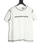 Alexander Wang Washed Lettering LOGO Short Sleeve T-Shirt