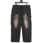 Balenciaga distressed denim trousers with ripped pockets