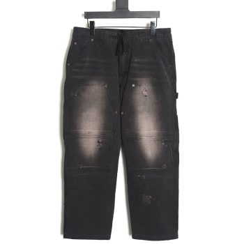 Balenciaga distressed denim trousers with ripped pockets