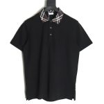 Burberry Check Collar Short Sleeve POLO Shirt TSK1