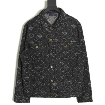 Louis Vuitton floral print denim jacket TSK1 46-52