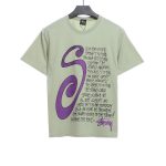 Stucey Mosquito Coil Pattern Handwritten Letter Short Sleeve_CM_2