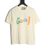 Gucci classic sketch logo round neck short sleeves