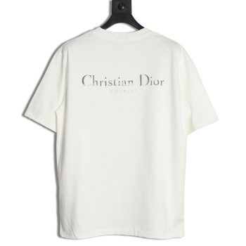 Dior washed distressed letter print short sleeves