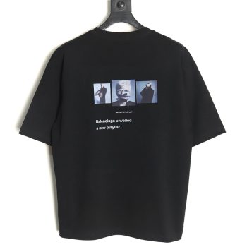Balenciaga Musical Notes Oil Painting Print Short Sleeve TSK1