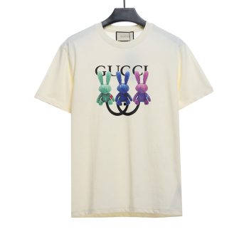 Gucci Colorful Three-dimensional Rabbit Print Short Sleeve TSK1