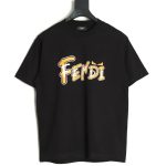 Fendi Overlapping Letters Small Eyes Short Sleeve T-shirt TSK1