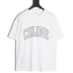 Celine curved letter print short sleeves
