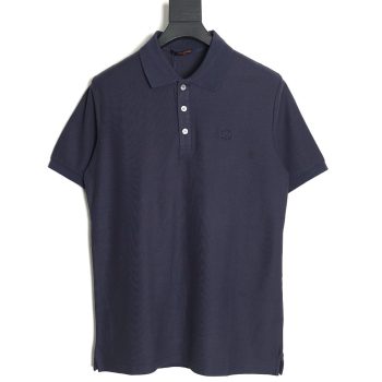 Louis Vuitton letter embroidery logo short-sleeved polo shirt TSK2