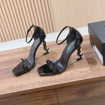 Saint Laurent Opyum Sandals In Patent Leather