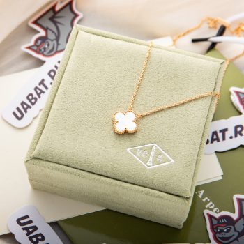 Van Cleef & Arpels, Gold,White Shell Necklaces