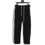 Prada triangle logo iron ribbon trousers