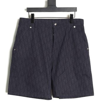 Dior all over print jacquard denim shorts tsk1