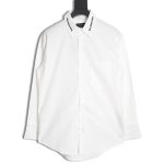 Balenciaga Neckline Lettering Embroidery Long Sleeve Shirt