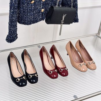 Gucci Horsebit Black Patent Leather Pointed Heels