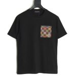 Louis Vuitton Checkerboard Leather Patches Pocket Short Sleeves TSK1