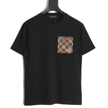 Louis Vuitton Checkerboard Leather Patches Pocket Short Sleeves TSK1