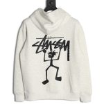 Stussy Stickman Logo Plush Hoodie