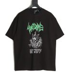 We11Done Gothic font print monster sketch short-sleeved T-shirt TSK1