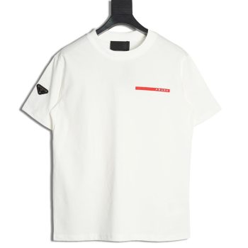 Prada classic red silicone trim short sleeves