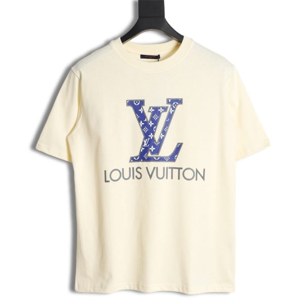 Louis Vuitton 23ss old flower letter logo printed short sleeve TSK1