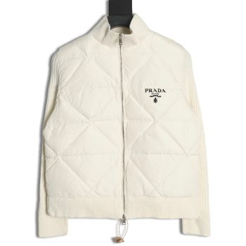 Prada diamond down patchwork jacket