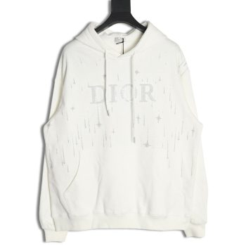 Dior shooting star embroidered lettering hoodie