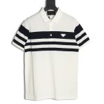 Prada Striped Polo Short Sleeve