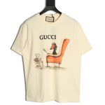 Gucci Reading Puppy High Weight Print Short Sleeve T-shirt