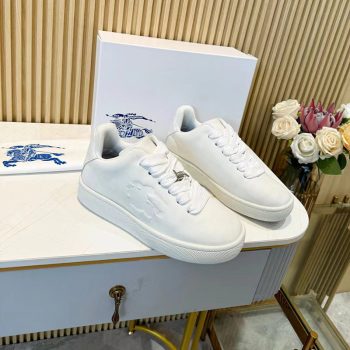 Burberry Leather Box Sneakers White
