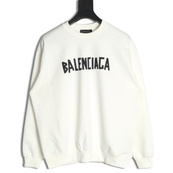 Balenciaga Mixed LOGO Print Lettering Crew Neck Sweatshirt