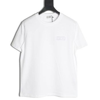 Dior chest embroidered lettering short sleeve T-shirt