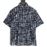 Fendi 24SS linen full print short-sleeved shirt